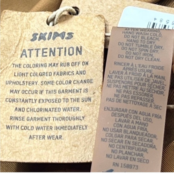 SKIMS Swim Sleeveless One Piece Almond Women’s Small - Picture 9 of 15